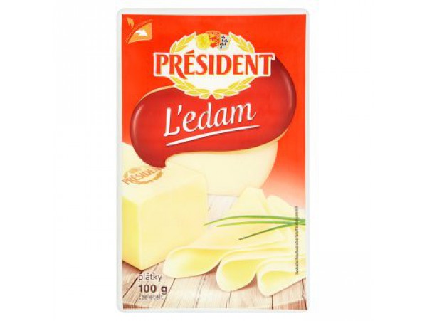 Président Полутвердый нарезанный сыр L эдам 47 100 г
